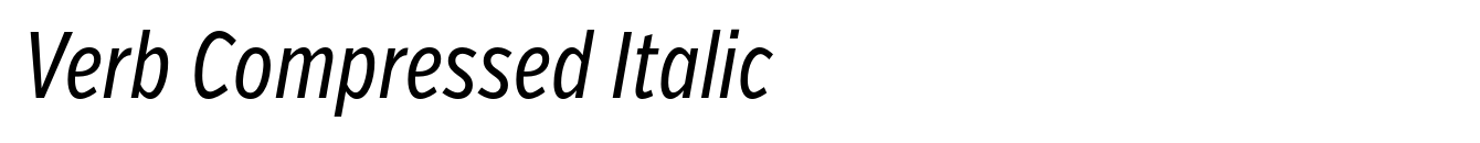 Verb Compressed Italic